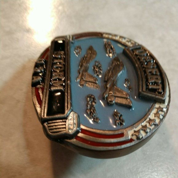 New Pewter Desert Storm USA Belt Buckle Made in USA Serial Number 9106 - Picture 8 of 9
